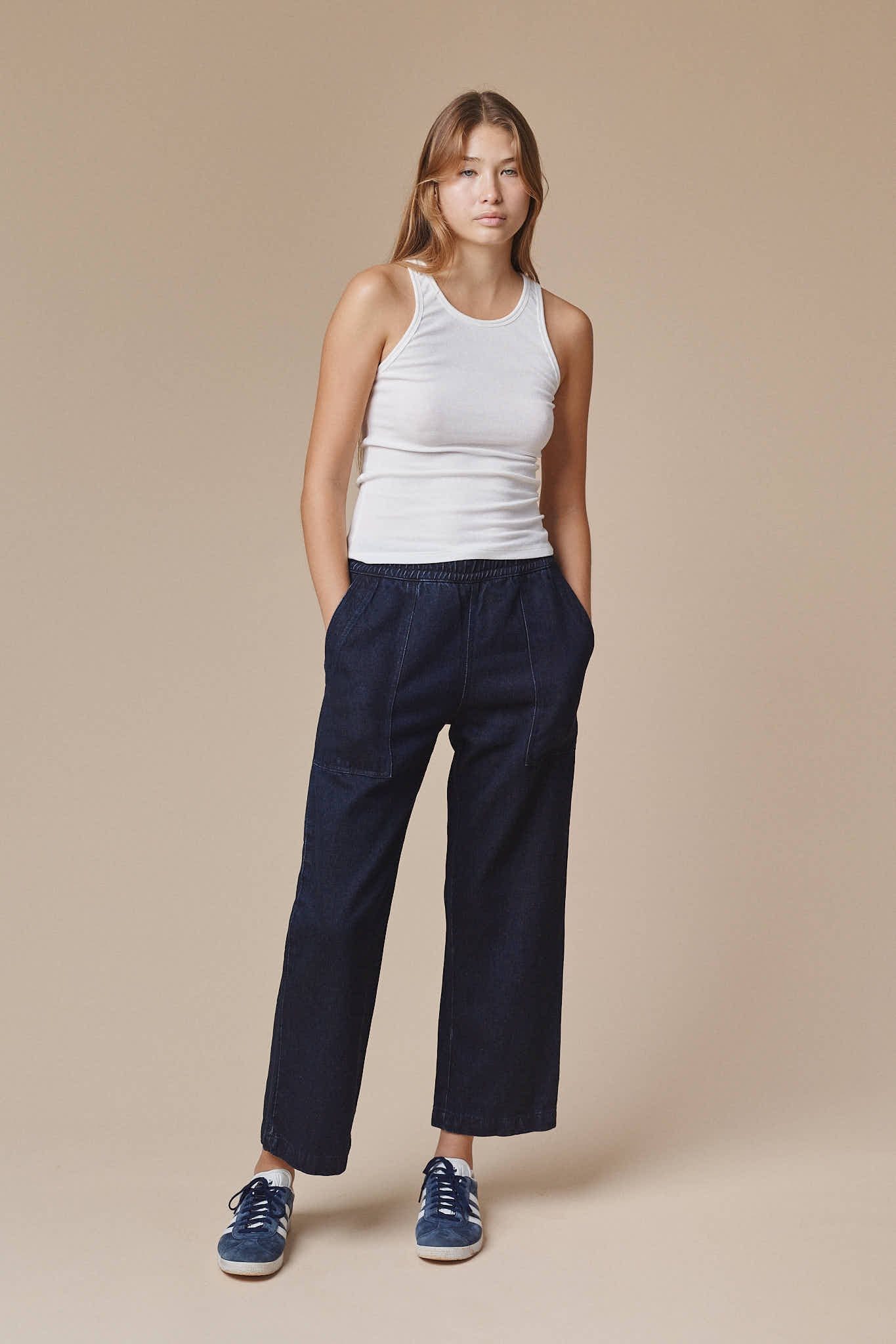 Denim Ocean Pant | Jungmaven Hemp Clothing & Accessories / model_desc: Katriel is 5’9” wearing Small