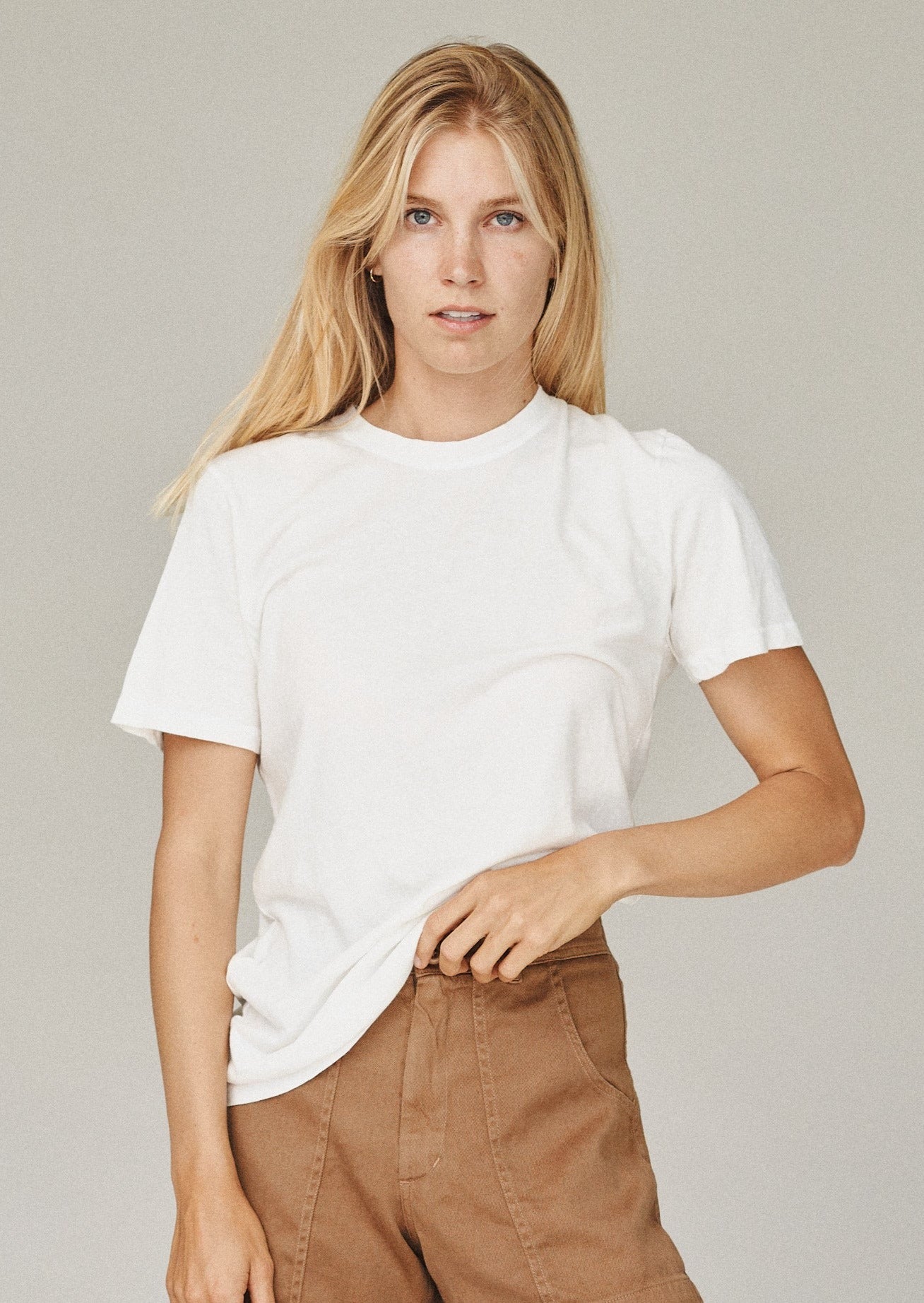Basic Tee | Jungmaven Hemp Clothing & Accessories/ model_desc: Stephanie is 5’9” wearing XS