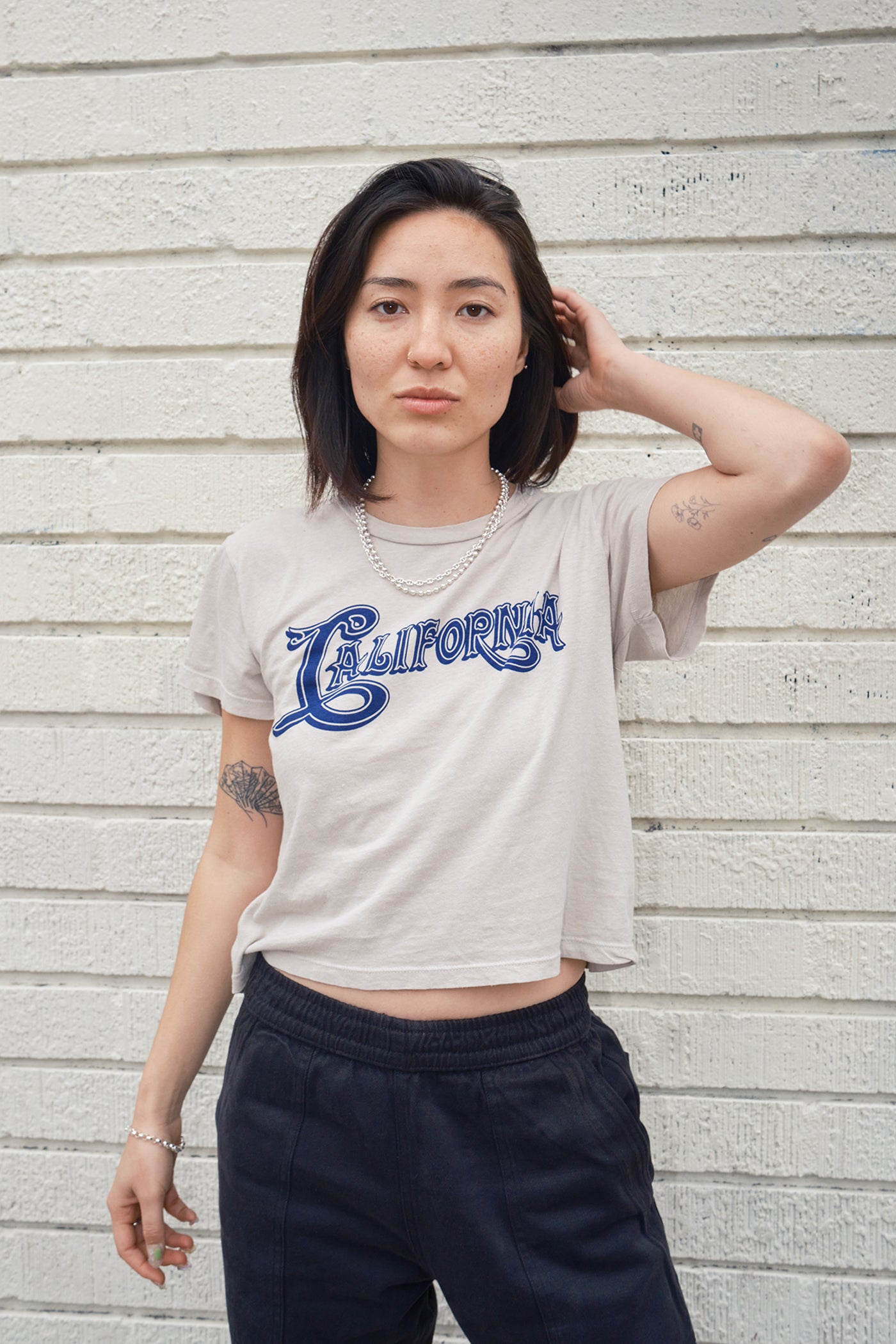 California Cropped Ojai Tee | Jungmaven Hemp Clothing & Accessories / Color: