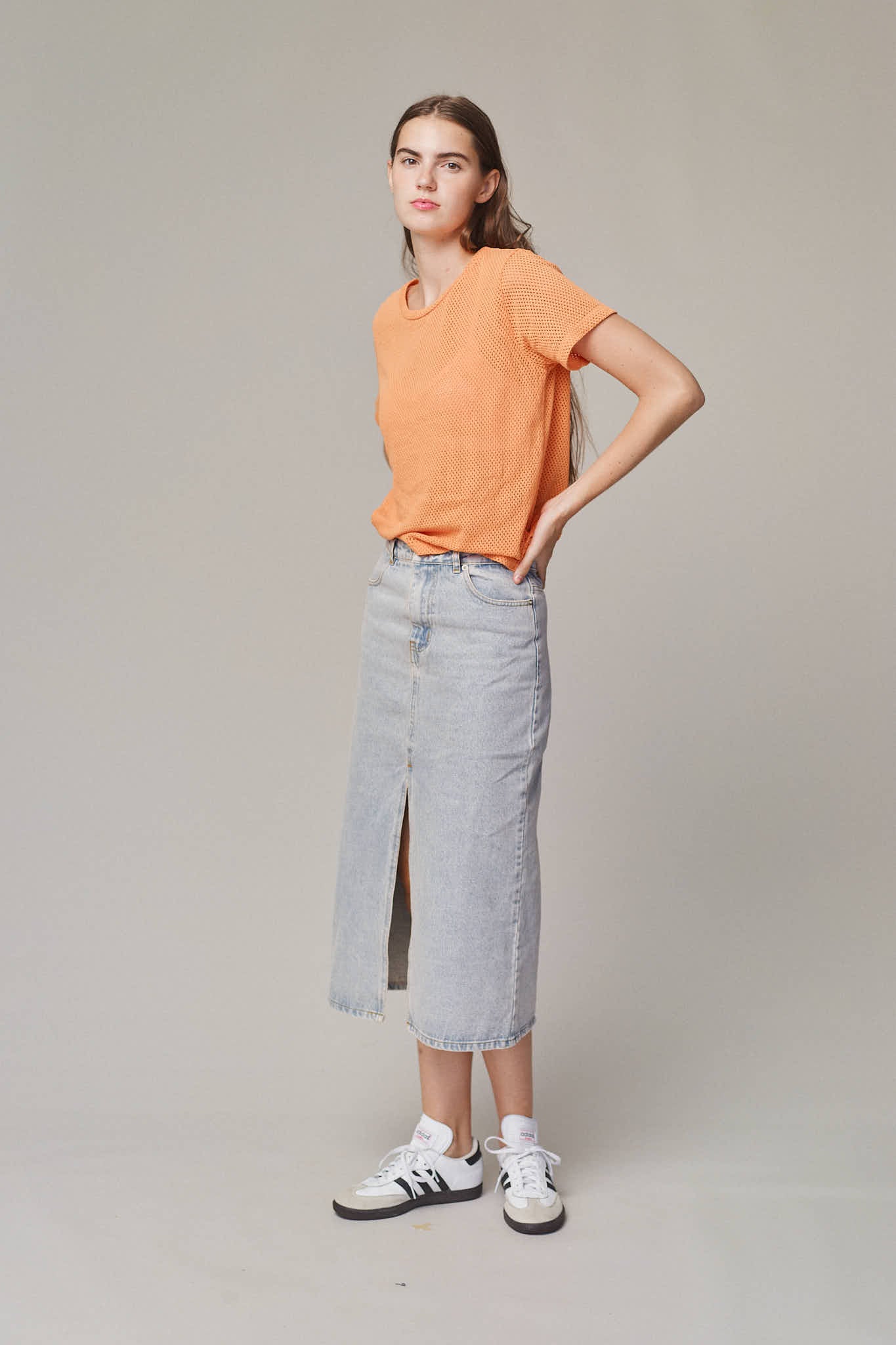 Carmen Mesh Cropped Tee | Jungmaven Hemp Clothing & Accessories / model_desc: Gwen is 5’9” wearing M
