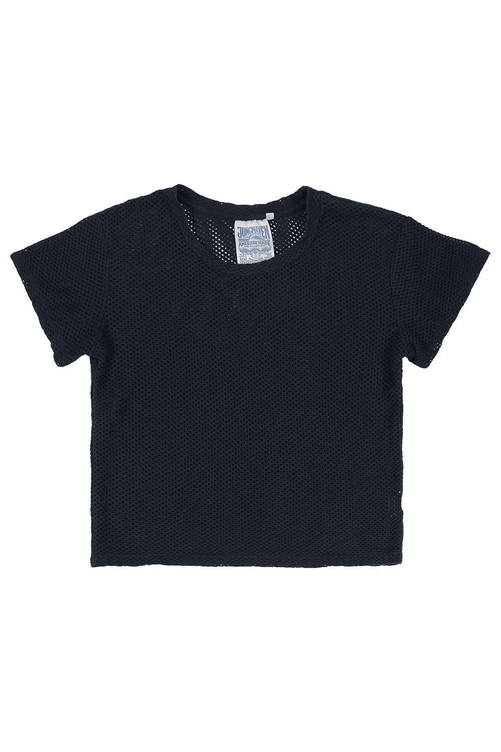 Carmen Mesh Cropped Tee | Jungmaven Hemp Clothing & Accessories / Color: Black