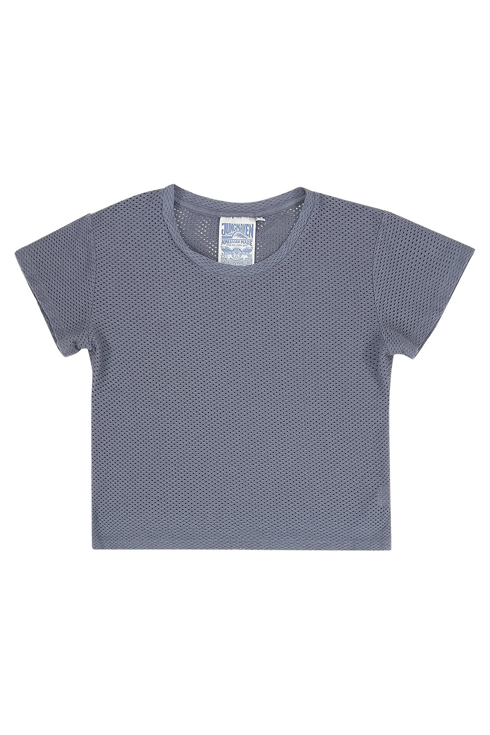 Carmen Mesh Cropped Tee | Jungmaven Hemp Clothing & Accessories / Color: Diesel Gray