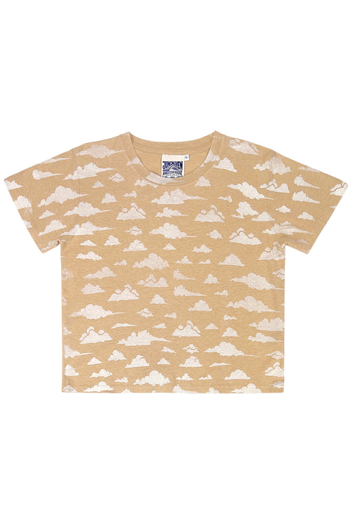 Clouds Cropped Lorel Tee | Jungmaven Hemp Clothing & Accessories / Color: Oat Milk