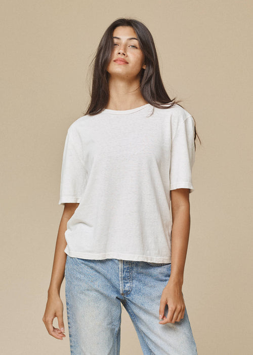 Silverlake Cropped Tee | Jungmaven Hemp Clothing & Accessories / model_desc: Meeya is  5’6” wearing XS
