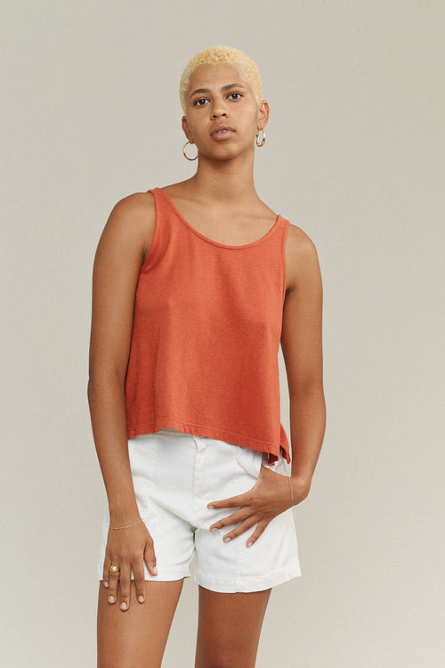 Cropped Tank | Jungmaven Hemp Clothing & Accessories / model_desc: Naya is 5’9” wearing Small