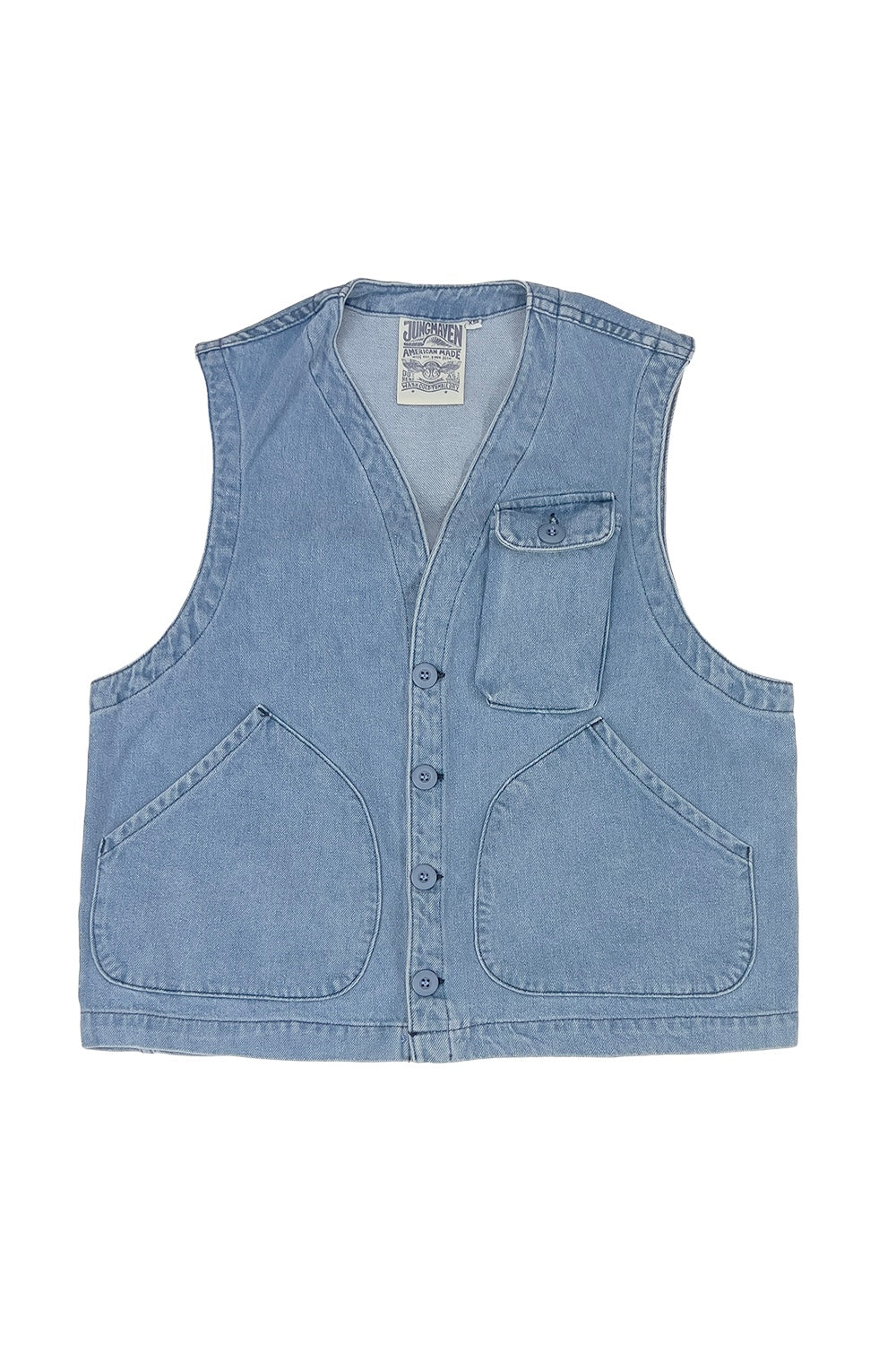 Denim Falcon Vest | Jungmaven Hemp Clothing & Accessories / Color:Light