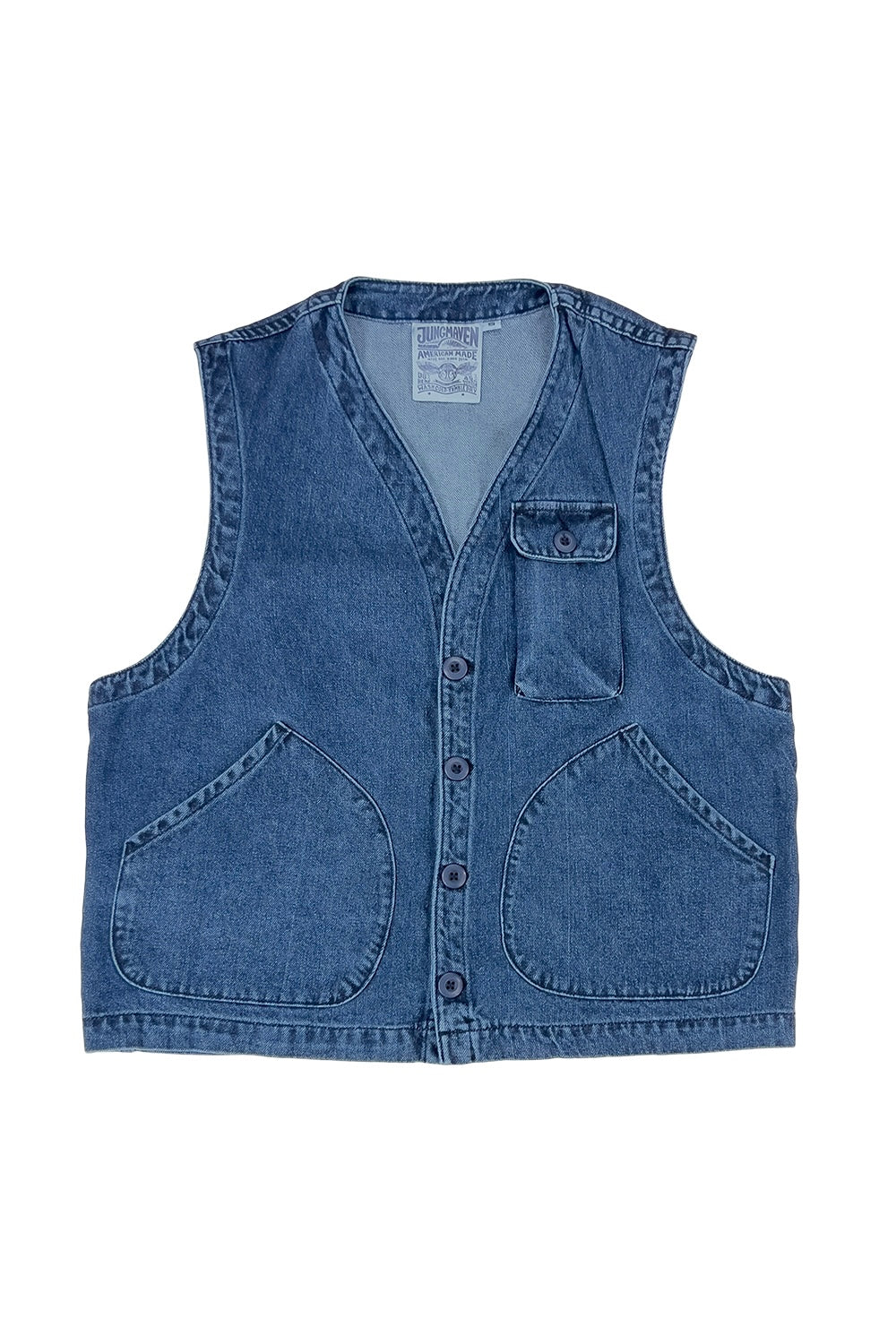 Denim Falcon Vest | Jungmaven Hemp Clothing & Accessories / Color:Medium