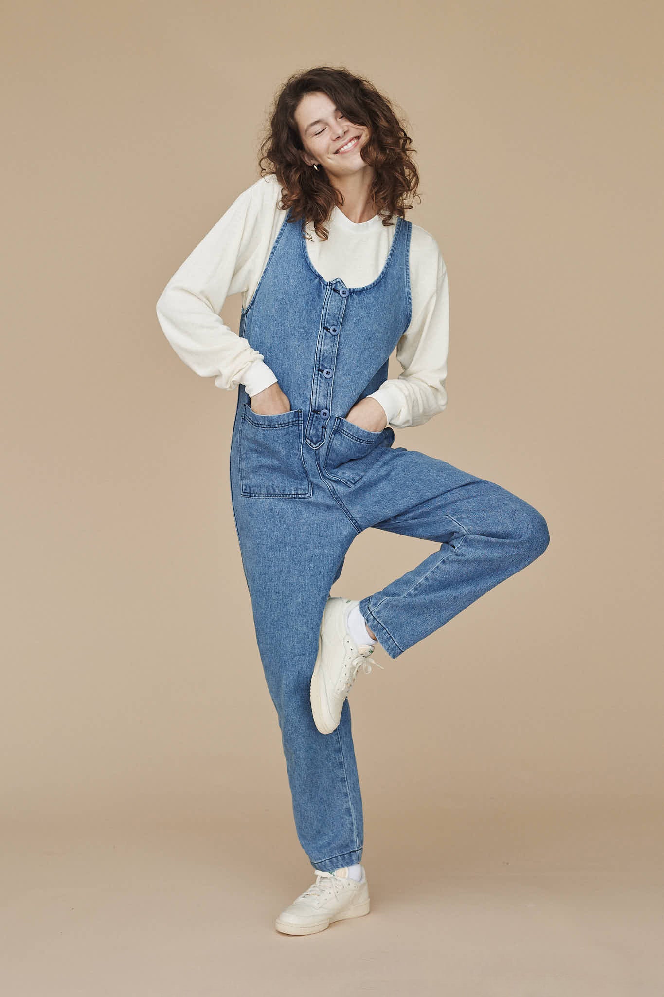 Denim Button Front Jumper | Jungmaven Hemp Clothing & Accessories / Color: