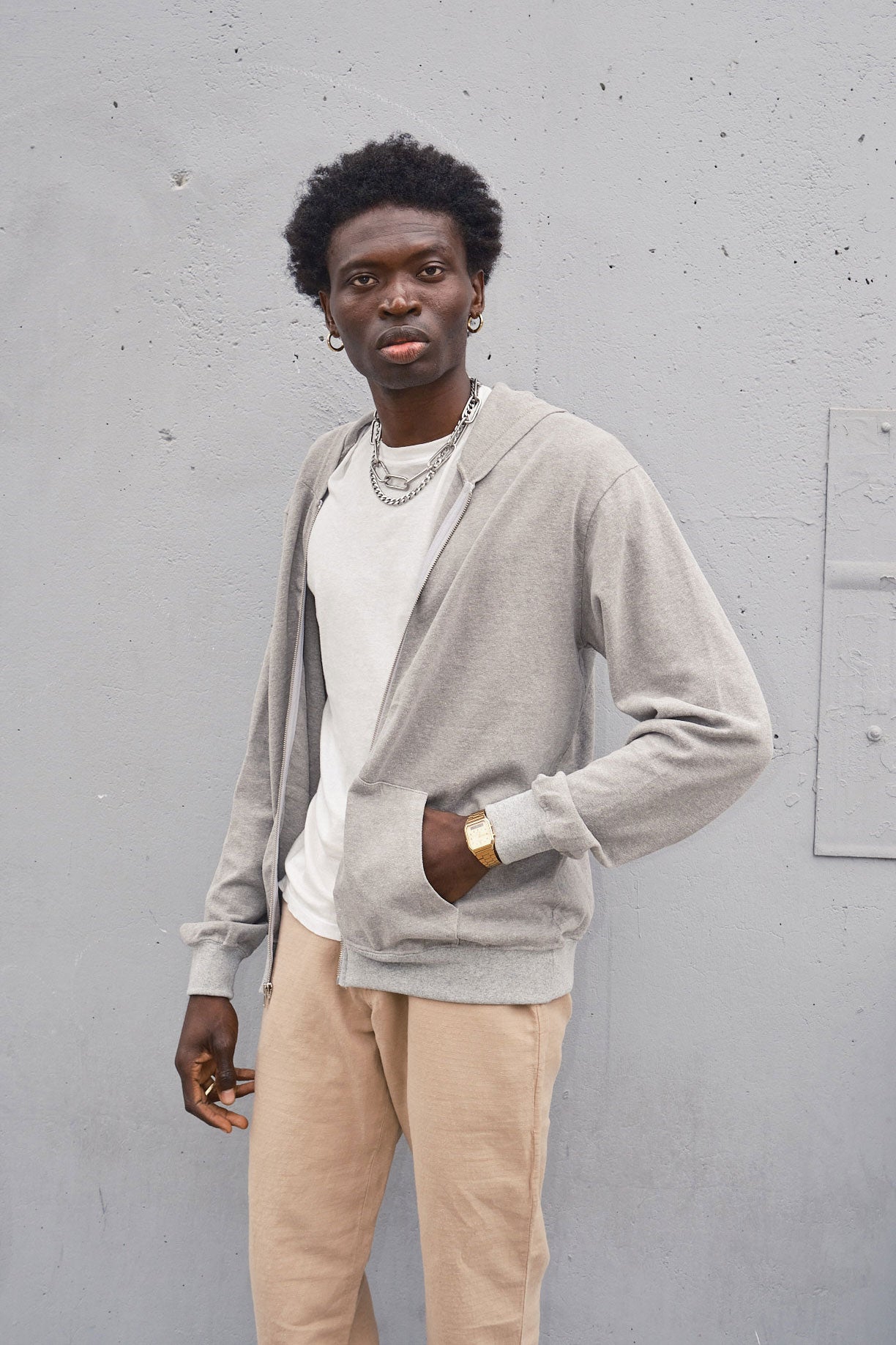 Heathered Aptos Ranch Hooded Zip | Jungmaven Hemp Clothing & Accessories / Color: