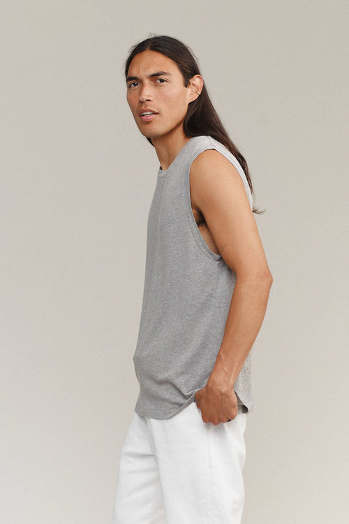 Heathered Malibu Muscle Tee | Jungmaven Hemp Clothing & Accessories / Color: