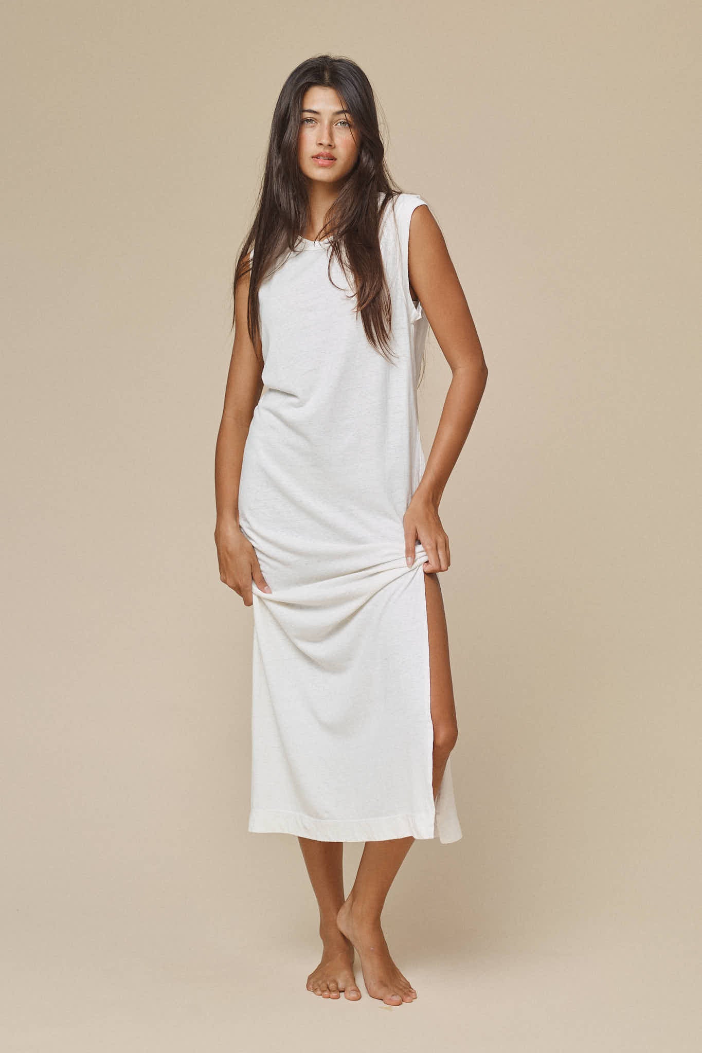 Hermosa Dress | Jungmaven Hemp Clothing & Accessories / model_desc: Meeya is  5’6” wearing XS
