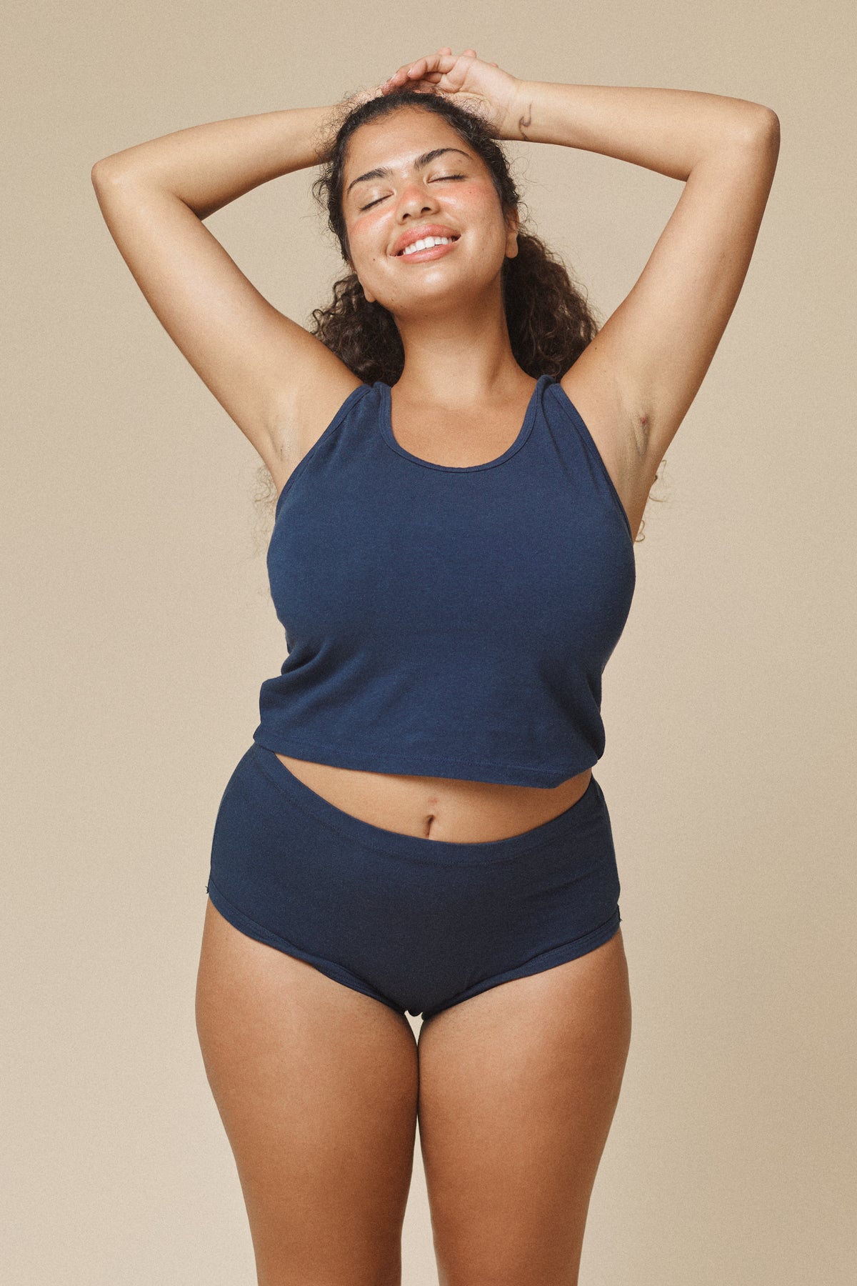 High Waist Brief | Jungmaven Hemp Clothing & Accessories / model_desc: Nikki is 5’2” wearing Large