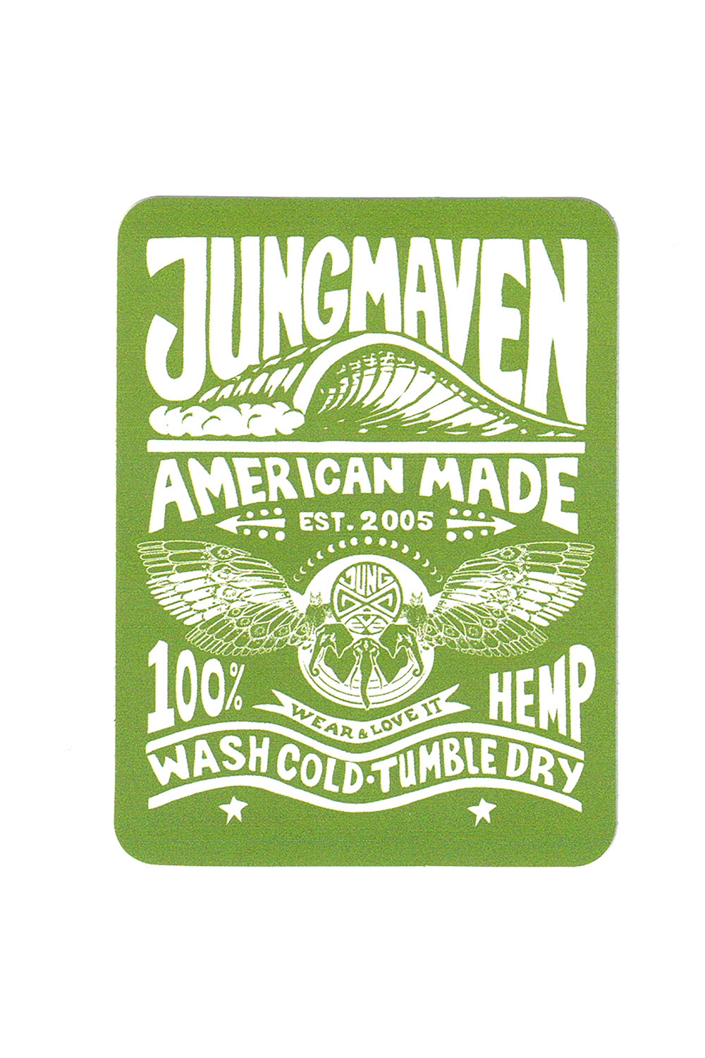 Jungmaven Stickers | Jungmaven Hemp Clothing & Accessories / Color: Dark Matcha