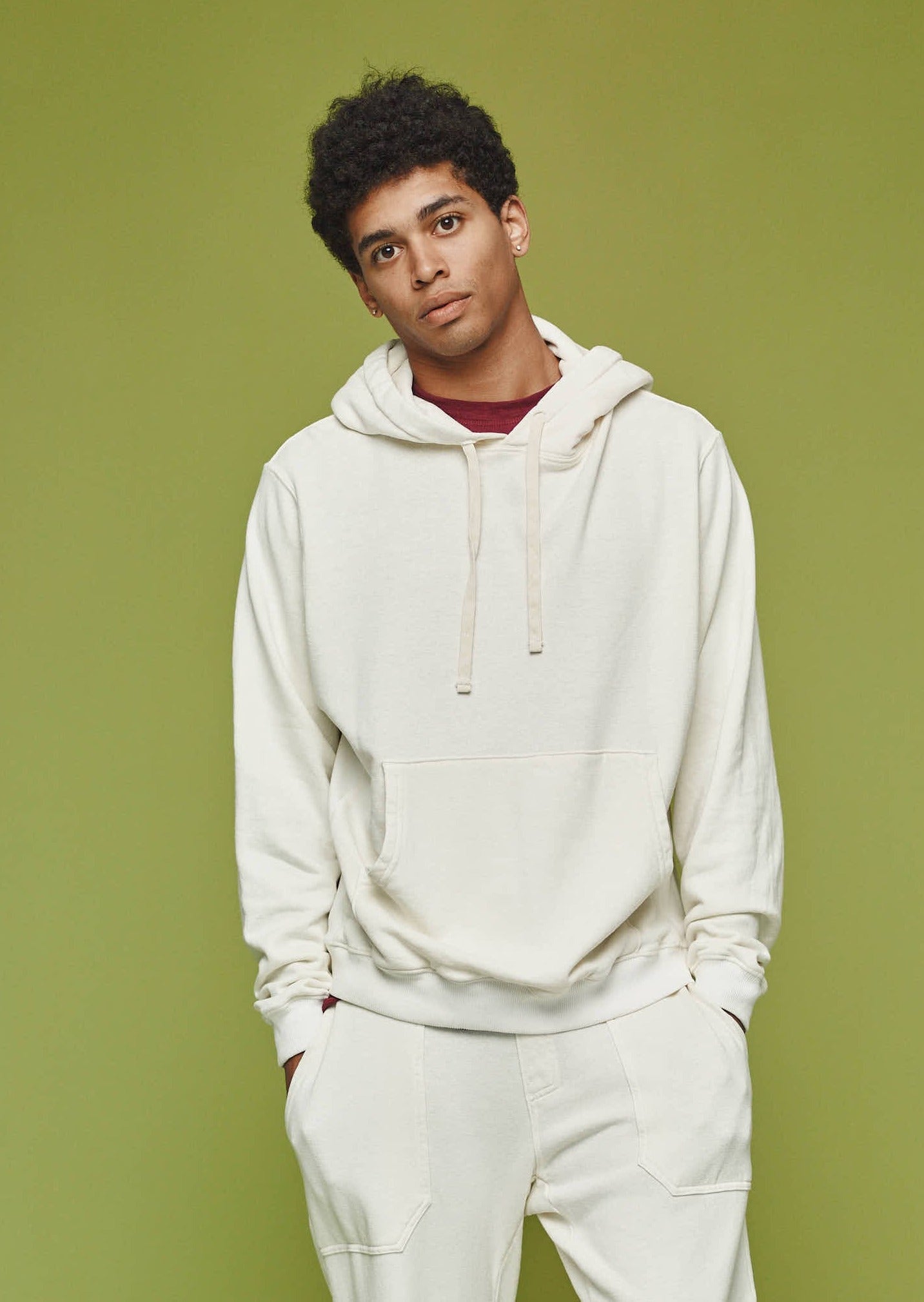 Montauk Hooded Sweatshirt | Jungmaven Hemp Clothing & Accessories / model_desc: Isaiah is 6’1” wearing Large