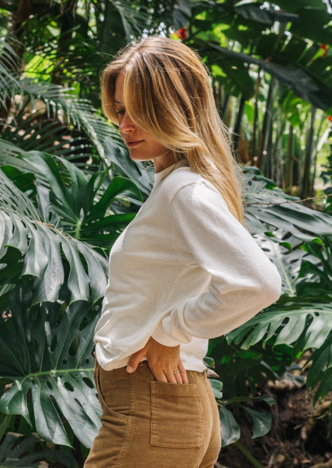 Cropped Long Sleeve Tee | Jungmaven Hemp Clothing & Accessories / Color:
