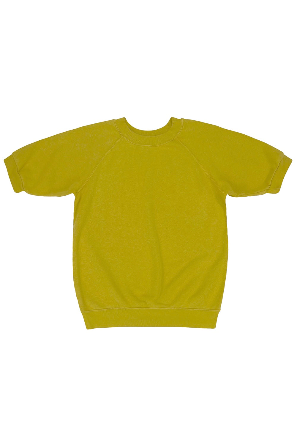 Short Sleeve Raglan Fleece Sweatshirt | Jungmaven Hemp Clothing & Accessories / Color: Citrine Yellow