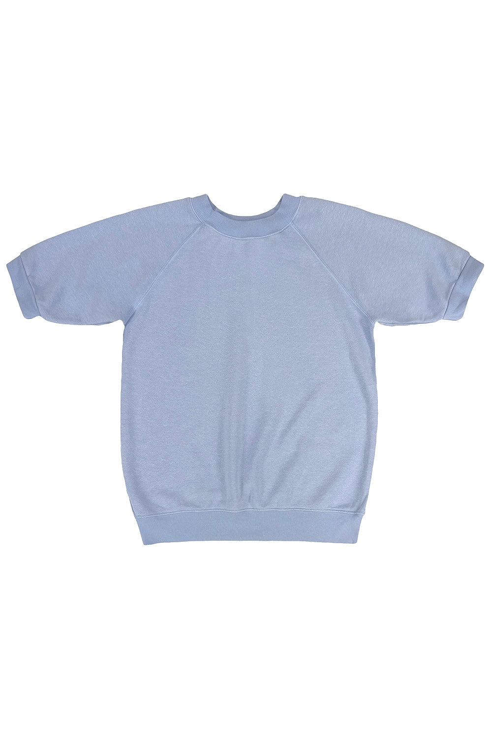 Short Sleeve Raglan Fleece Sweatshirt | Jungmaven Hemp Clothing & Accessories / Color: Coastal Blue