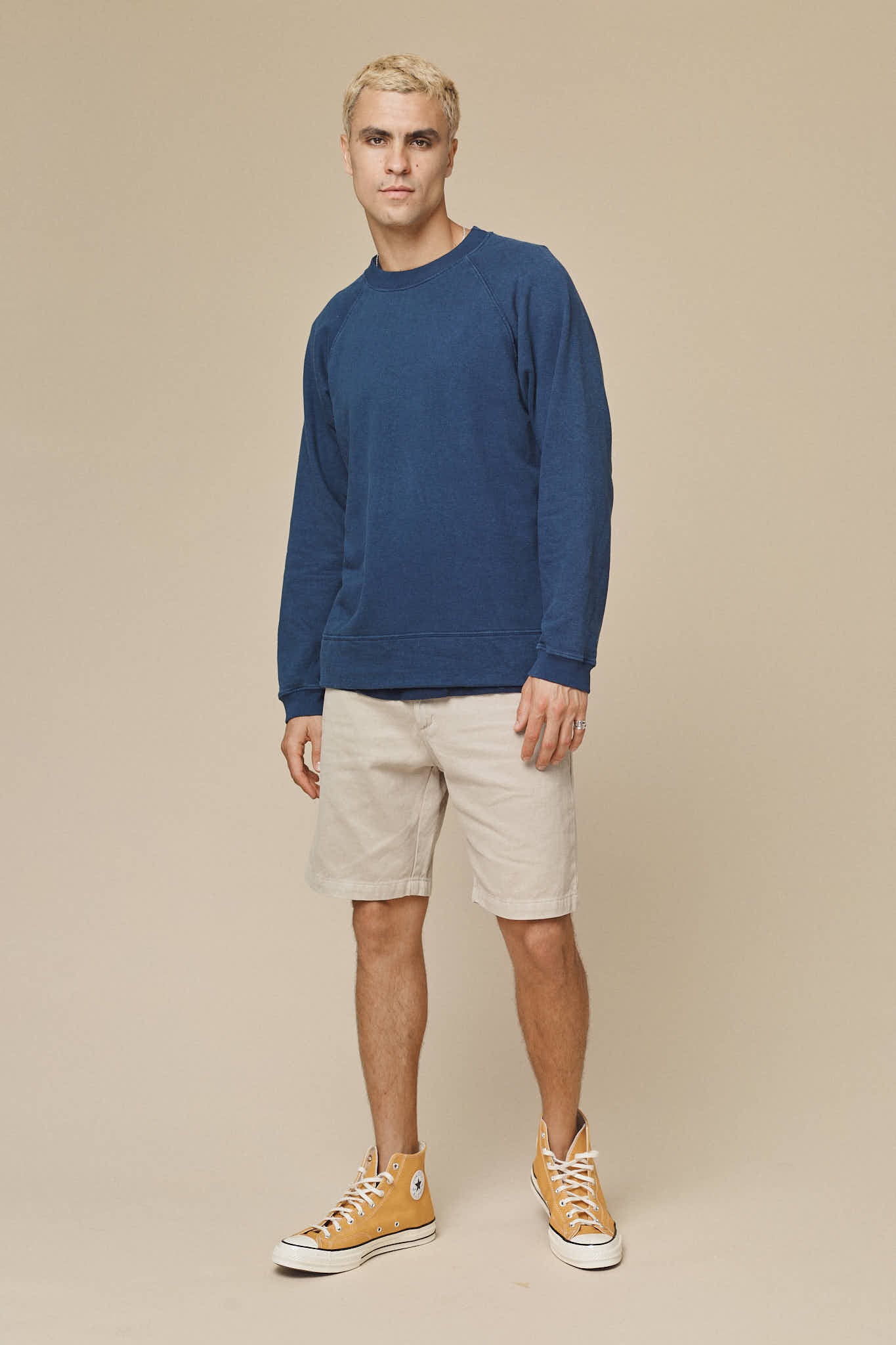 Sierra Raglan Sweatshirt | Jungmaven Hemp Clothing & Accessories / model_desc: Shen is 6’2” wearing Large