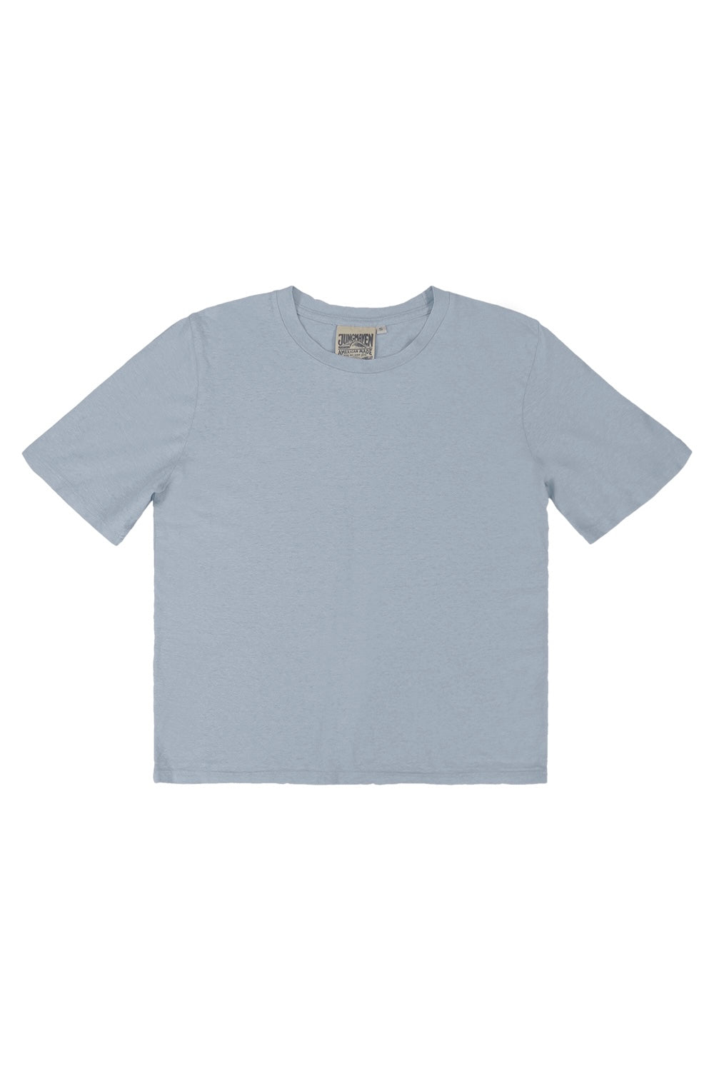 Silverlake Cropped Tee | Jungmaven Hemp Clothing & Accessories / Color:Coastal Blue