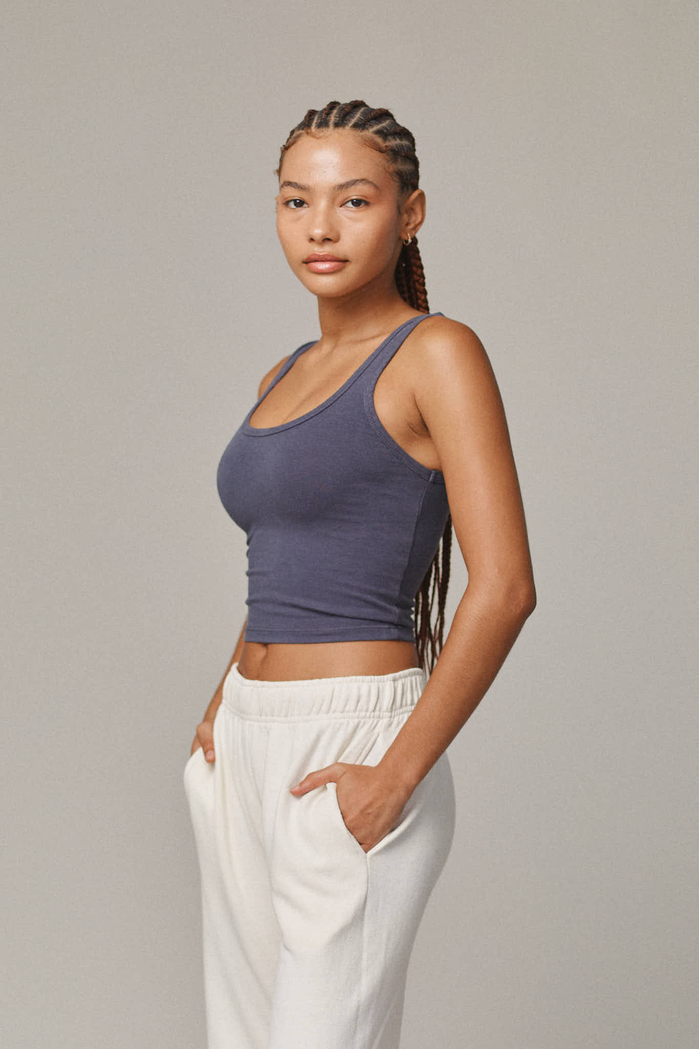 Sporty Tank | Jungmaven Hemp Clothing & Accessories / model_desc: Lana is 5’5” wearing Small