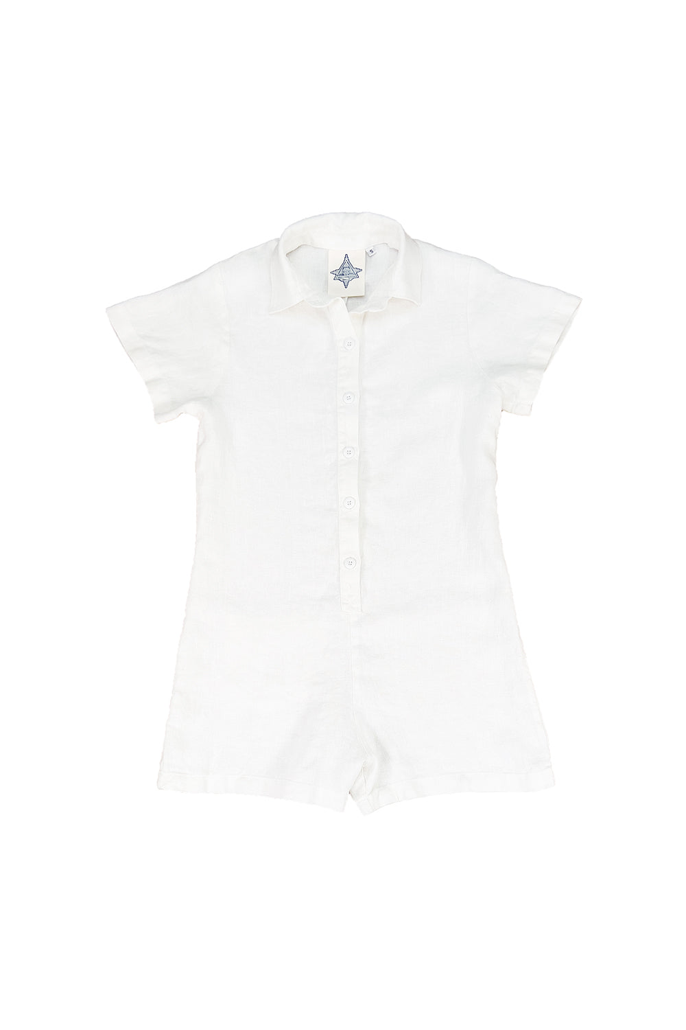 Stillwater Polo Romper | Jungmaven Hemp Clothing & Accessories / Color: Washed White