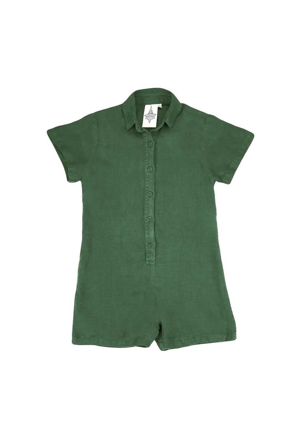 Stillwater Polo Romper | Jungmaven Hemp Clothing & Accessories / Color: Hunter Green