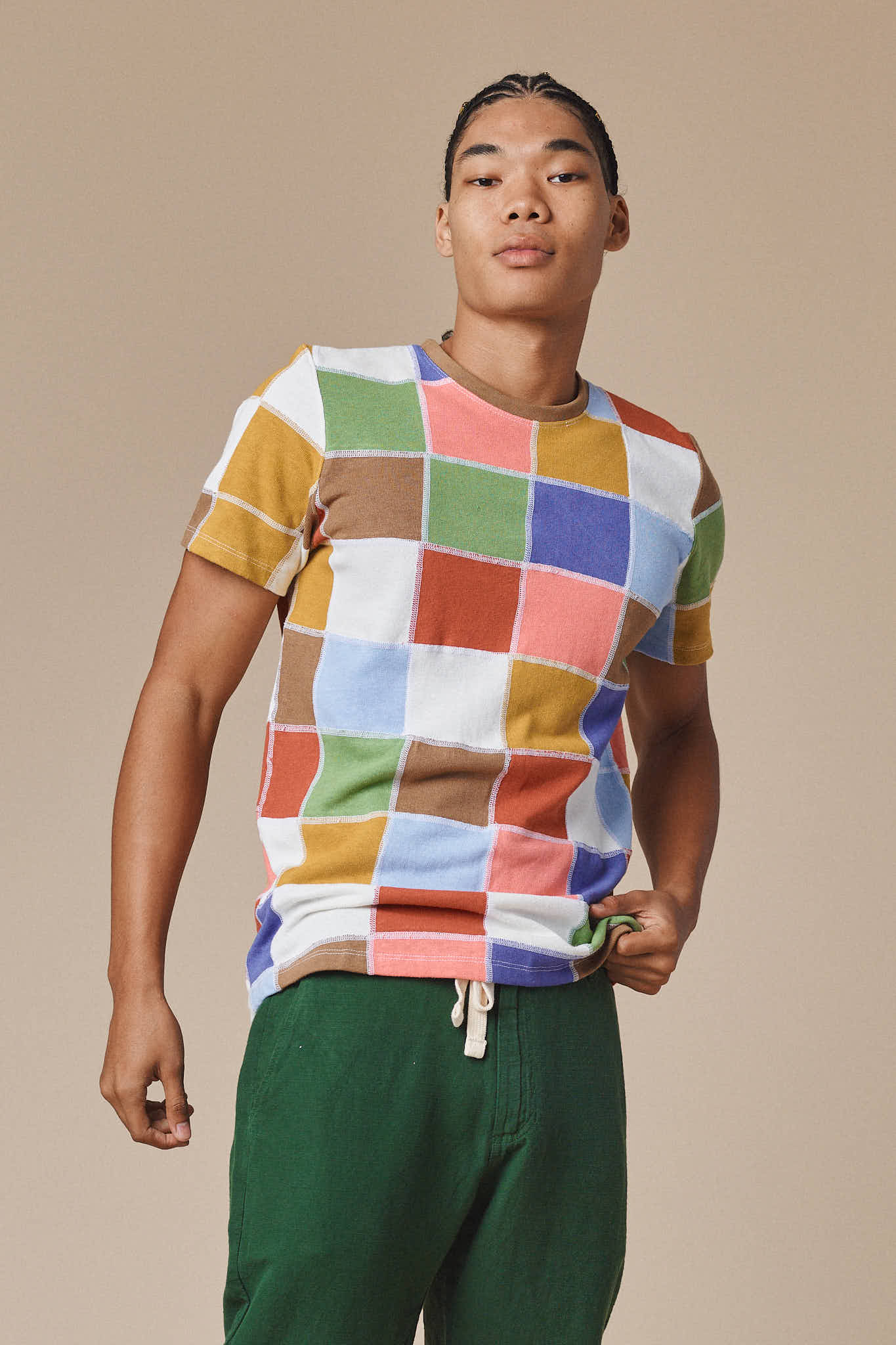 Upcycled Boulder Tee - Multicolored | Jungmaven Hemp Clothing & Accessories / Color: