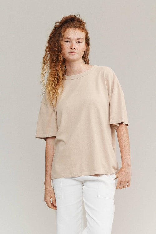 Vernon Oversized Tee | Jungmaven Hemp Clothing & Accessories / model_desc: Sydney is 5’8” wearing Small