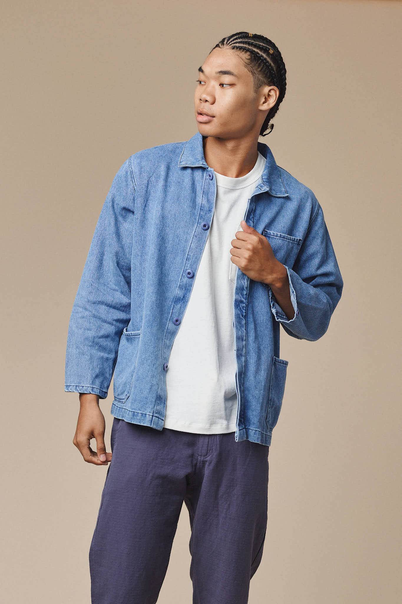 Denim Olympic Jacket | Jungmaven Hemp Clothing & Accessories / Color: