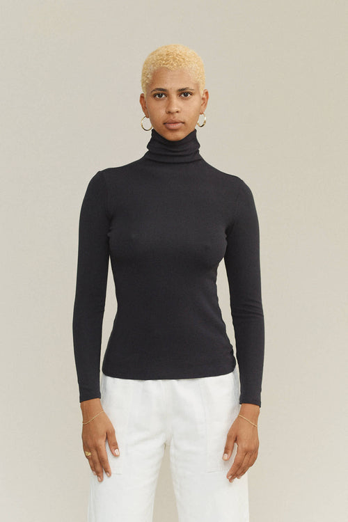 Whidbey Turtleneck | Jungmaven Hemp Clothing & Accessories / model_desc: Naya is 5β9β wearing S