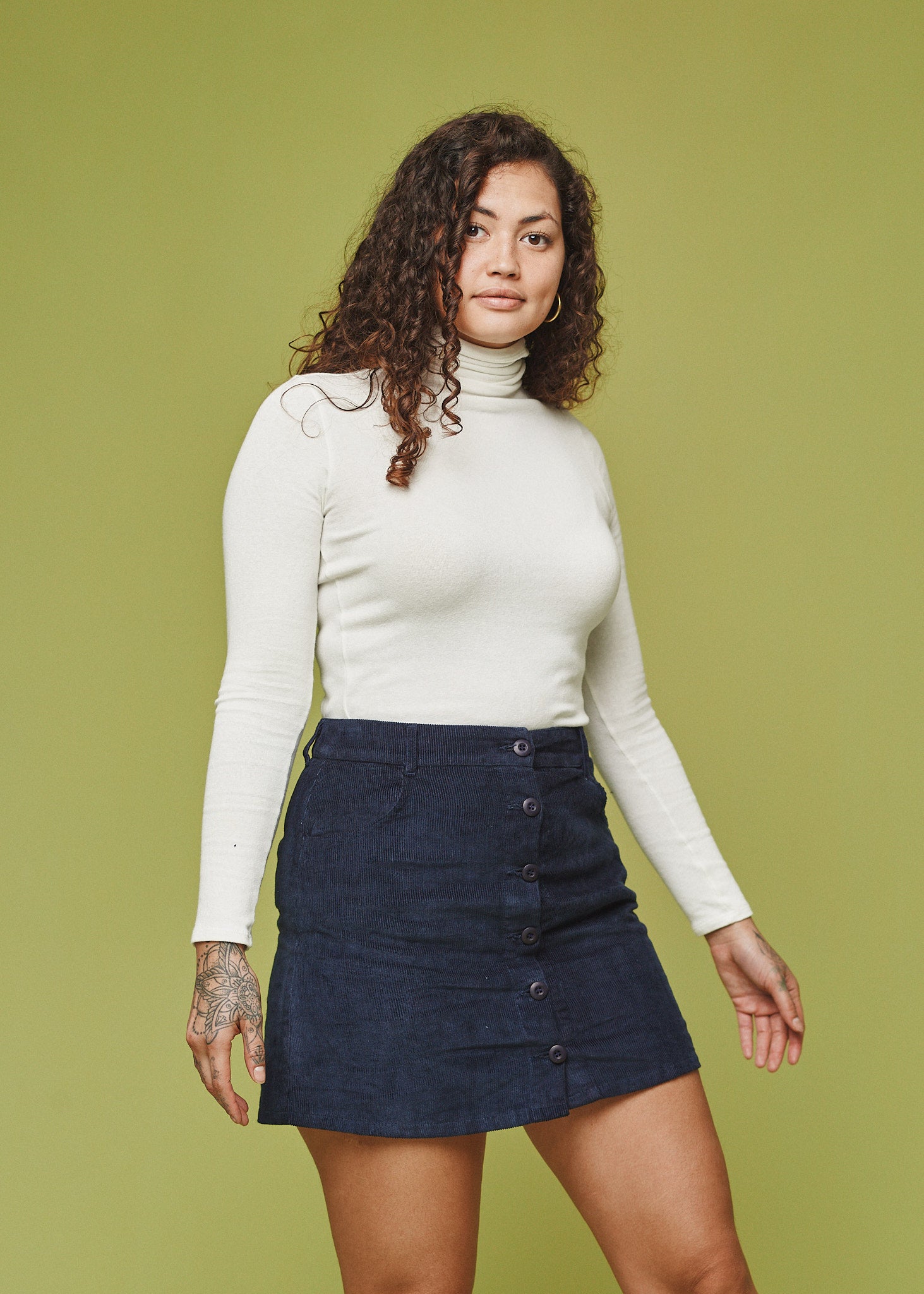 Whidbey Turtleneck | Jungmaven Hemp Clothing & Accessories / model_desc: Avery is 5’10” wearing M