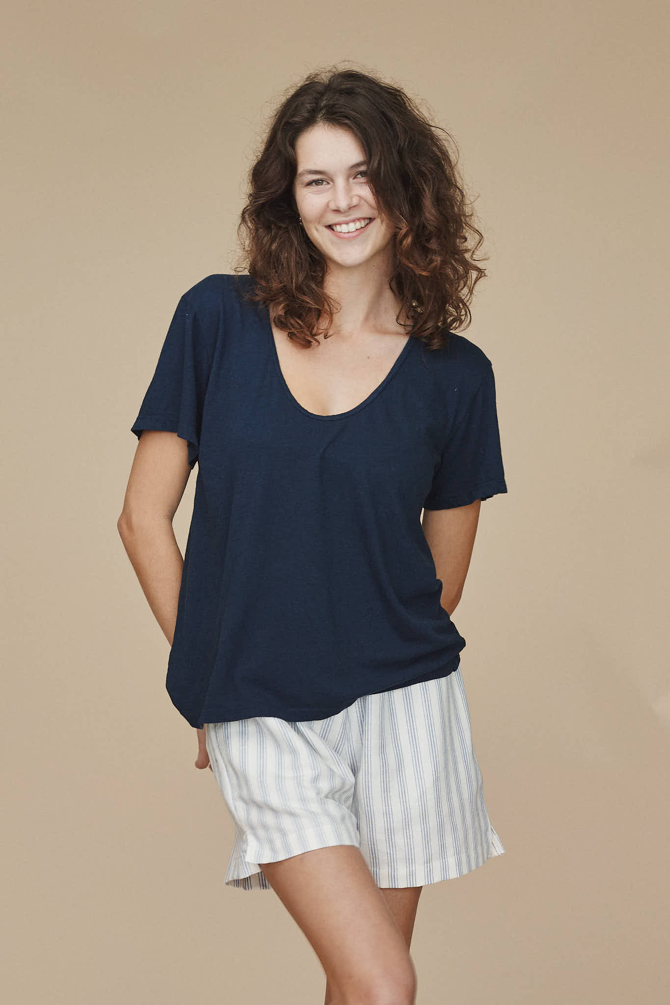 Zuma Scoop Neck Tee | Jungmaven Hemp Clothing & Accessories / model_desc: Sydney is 5’7” wearing Small